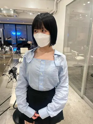 ショート カラー スパイラルパーマ 🌐hina⭐️のヘアスタイル