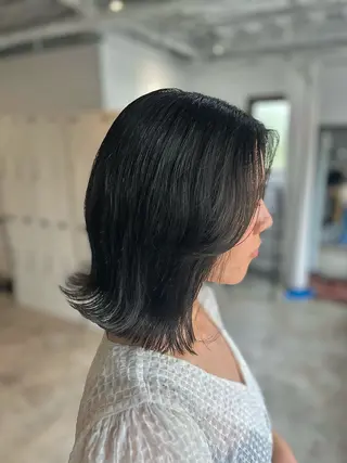 ミディアム カラー ヘアアレンジ 🎀suzuna 透明感colorのヘアスタイル