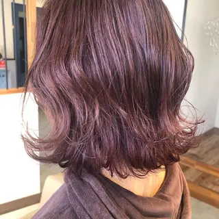 カラー なつき/艶ピンク/ girly hairのヘアスタイル