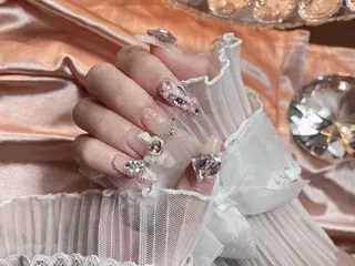 ネイル 23時まで❤︎韓国、 ワンホンネイルのネイルデザイン