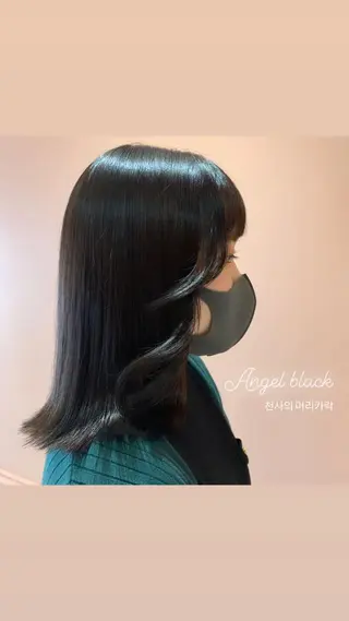 ミディアム カラー 大阪韓国ヘア 🦋RINKAのヘアスタイル