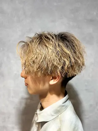 ショート メンズ 縮毛矯正 髪質改善　鈴木のヘアスタイル