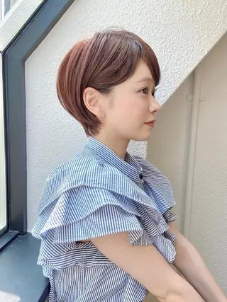 ショート うる艶カラー× ハイトーン/miuのヘアスタイル