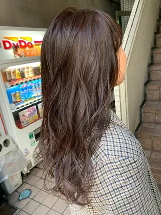 ロング カラー パーマ 韓国ヘア🇰🇷/ レイヤーカット✂︎のヘアスタイル