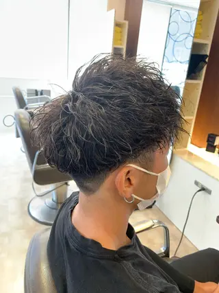 ショート メンズパーマ/難波/ 心斎橋　室園亮佑のヘアスタイル