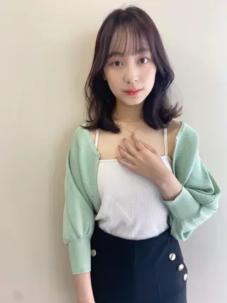 ミディアム 鎌倉 彩のヘアスタイル