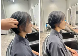 ショート カラー ヘアアレンジ 🍓ハイトーン/縮毛 🌈しんたに🐰のヘアスタイル