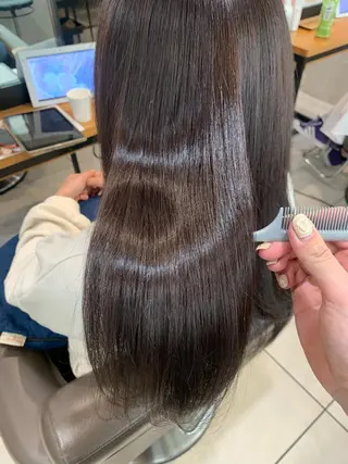 ロング soëll所属・🤍そぶえ　ゆうな/ 暖色カラー/縮毛矯正のヘアスタイル