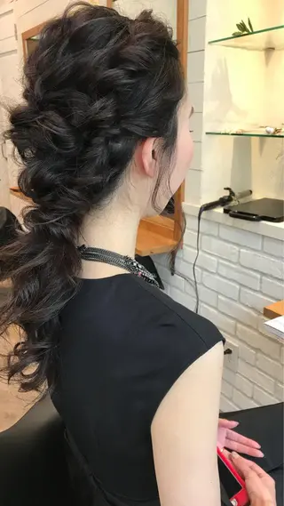 セミロング ヘアアレンジ ⭐️ アユミ⭐️のヘアスタイル