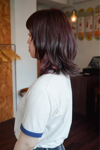 ミディアム カラー 千葉 慎也のヘアスタイル