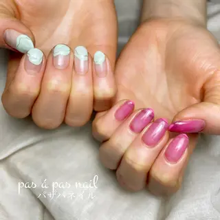 ショート ネイル Yakko pas á pasのネイルデザイン