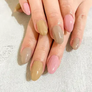 ネイル ゴテゴテ💙ワンホン リオナのネイルデザイン