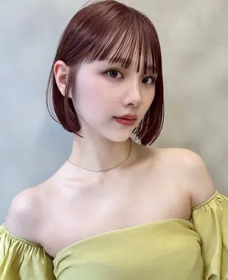 ミディアム カラー 大宮韓国風レイヤー 吉田こうすけのヘアスタイル