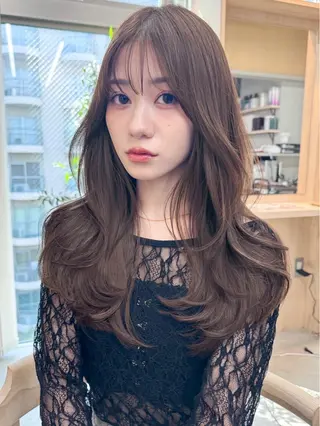 セミロング カラー 水野 啓太のヘアスタイル