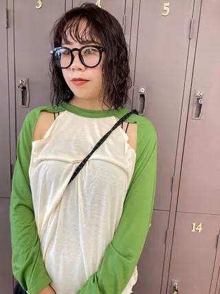 ミディアム カラー パーマ 小木曽智美 /ボブ/ショートのヘアスタイル