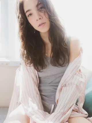 ロング カラー パーマ 美容歴20年美髪特化 SerA代表森のヘアスタイル