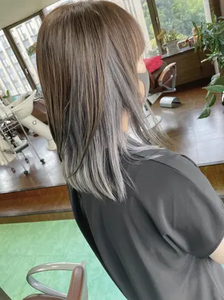 ミディアム カラー 土居 正季のヘアスタイル