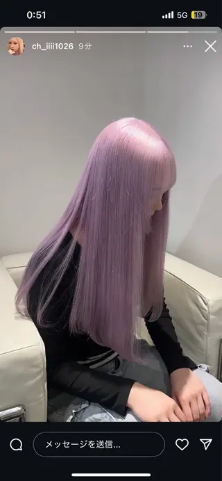 ロング カラー ヘアアレンジ メンズ ハイトーン特化 ♡shoka♡のヘアスタイル