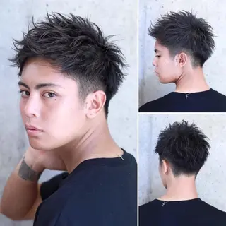 ショート メンズ ブリーチ特化 ハイトーンRYOYAのヘアスタイル