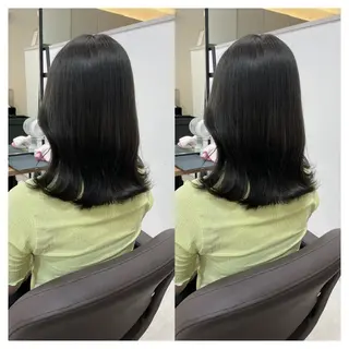 ミディアム カラー 村山 茉衣のヘアスタイル