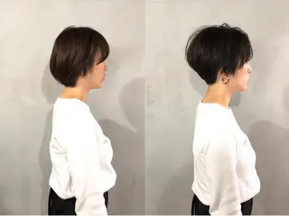 ショート カラー ボブ/ショート/ 白髪染め/メンズ葛西のヘアスタイル