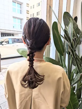 ヘアアレンジ 髪質改善&白髪ぼかし カラー♡店長みやけ♡のヘアスタイル