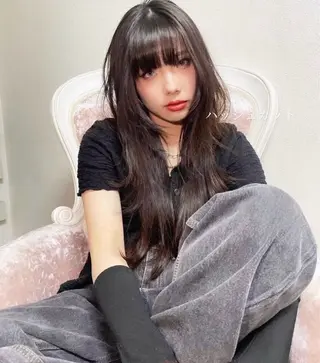 ロング カラー ヘアアレンジ 🫧🇰🇷韓国ヘア レイヤー🐺Yutaのヘアスタイル