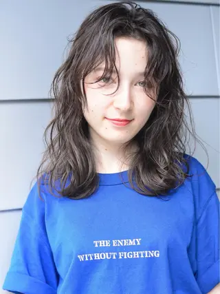 ミディアム メンズ特化美容師 ハスイルイのヘアスタイル