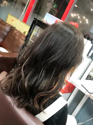 セミロング カラー 髪質改善×艶カラー ANDIAMO 楓のヘアスタイル