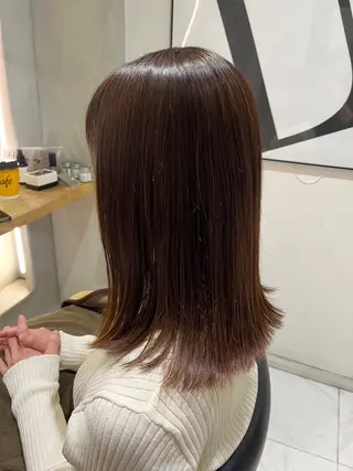 セミロング ナミ🩶暗髪/暖色 ❤️/透明感/縮毛のヘアスタイル