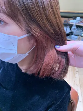 ミディアム yukie🌷 /暖色🍒梅田サロンのヘアスタイル