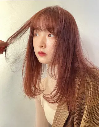 セミロング カラー THETAふじみ野 野宮のヘアスタイル