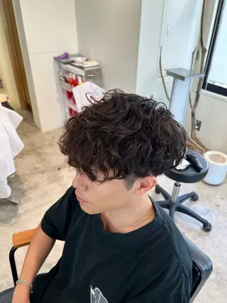 パーマ メンズ 金山/透明感カラー レイヤー/木澤 航のヘアスタイル