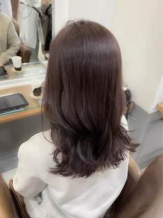 セミロング カラー 横浜/レイヤーカット /韓国ヘア/佐藤記正のヘアスタイル
