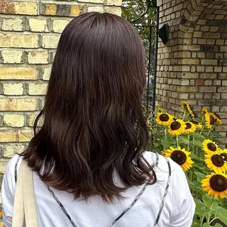 ミディアム 艶カラー/レイヤー /メンズ/マツエクのヘアスタイル