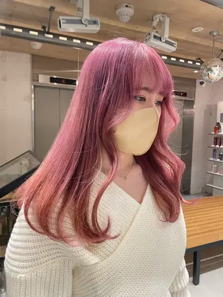 ロング カラー 艶ハイトーン👑♡ NATSUKIのヘアスタイル