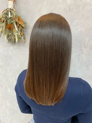セミロング カラー 髪質改善×METEO 店長 貞松直也のヘアスタイル