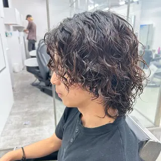 パーマ メンズ 安達 脩人のヘアスタイル