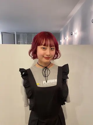 カラー 松室 伶奈 パーマモデル募集中のヘアスタイル