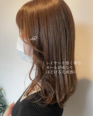 セミロング カラー ヘアアレンジ topstylist 芳賀みなみのヘアスタイル