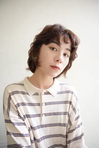 ショート カラー パーマ Lamp所属・L amp柏🌱 tamaのヘアスタイル