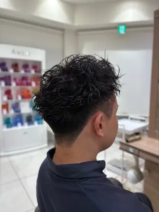 ショート パーマ 中溝有紗🐰透明感 カラー・メンズパーマのヘアスタイル