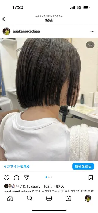 ショート ボブ／ミニボブ／ akaneのヘアスタイル