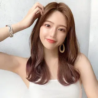 セミロング カラー 顔周り/くびれヘア 韓国ヘア💕風間るなのヘアスタイル