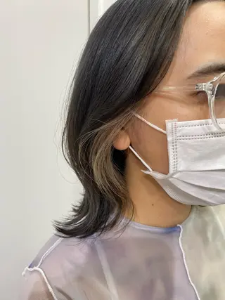 ミディアム aoi ♡グレージュ ・ベージュカラーのヘアスタイル