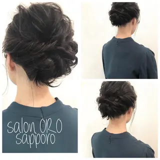 ミディアム ヘアアレンジ 平川 友希子のヘアスタイル