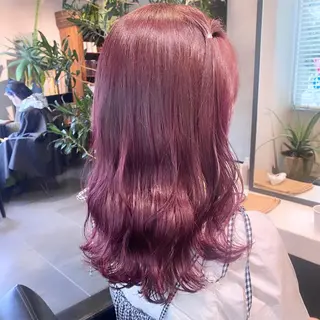 セミロング カラー 💗ガーリーヘア🎀 saki💗のヘアスタイル