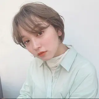 ショート カラー 🌱小顔ヘア/ボブ ミディアム/双葉🌱のヘアスタイル