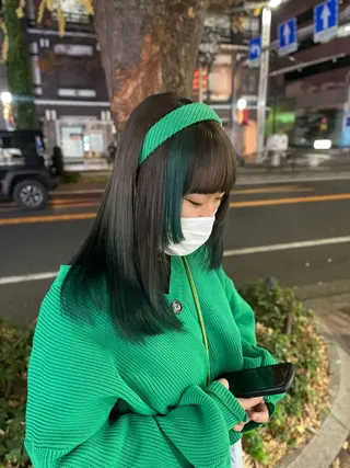 セミロング カラー ミユル/ 盛れるエクステ🎀✨のヘアスタイル