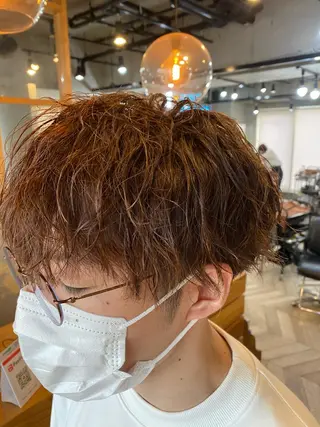 パーマ メンズ アンジェリカ難波所属・的塲 優弥のヘアスタイル